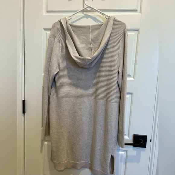 99 Jane St Hooded Open Cardigan with Split Hem & Ribbing Size Medium - Picture 5 of 6